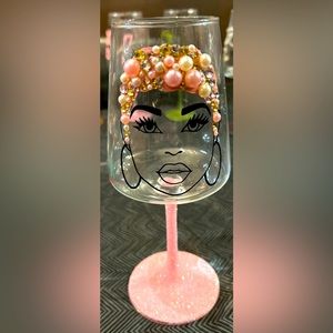 Diva Bling Red Wine Glass